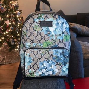 Gucci Authentic Backpack Blooms Print GG Coated Canvas Small